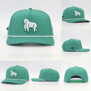 OEM Bulk Unisex 3D Embroidery Quick Dry Athletic Snapback <b>Caps</b> Custom Baseball <b>Caps</b> Laser Cut Performance Golf Hat - Product Image 2