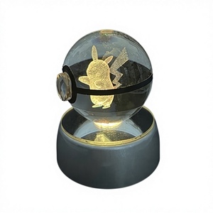 ลูกบอลคริสตัลพิกะจู 3 มิติ เรืองแสง พร้อมลายสลักภา<span class=keywords><strong>ย</strong></span>ใน สำหรับเป็นของขวัญวันเกิดเด็ก - Product Image 1