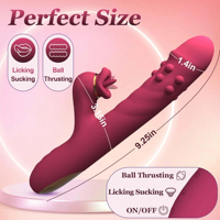 Vibromasseur vibrant à poussée, stimulateur clitoridien, vibromasseur langue en silicone pour femme, 7 vitesses, étanche IPX5, USB