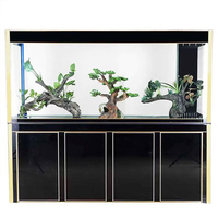 Grand aquarium en verre pour poissons de salon, aquarium pour poissons dragons, 1,2 m, 1,5 m, 4 m, 5 m, avec meuble en aluminium et filtre inférieur