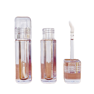 Flacon carré pour gloss à lèvres PETG 6,5 ml avec bouchon et pinceau, paroi épaisse, contenant cosmétique pour gloss à lèvres, nouvel emballage cosmétique en plastique - Product Image 1