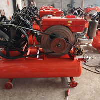 Compresseur d'air portable industriel diesel W1.8/5, capacité 200L, lubrification sans huile, refroidissement par eau, usage minier