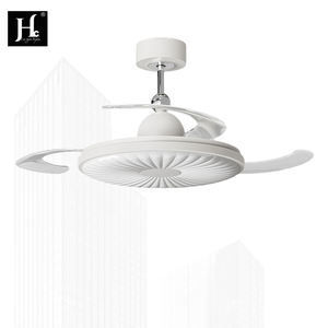 Ventilador de Techo LED Moderno de Lujo de 42 Pulgadas, Diseño Invisible Retráctil y Plegable de Perfil Bajo, Motor de CC, Control Remoto para Sala de Estar - Product Image 4