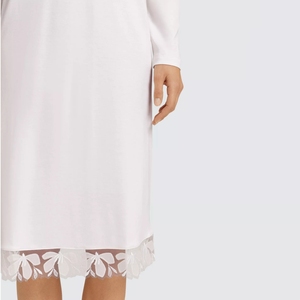 Camisón de una Pieza Elegante y <span class=keywords><strong>C</strong></span>ómodo para <span class=keywords><strong>Mujer</strong></span>, Pijama con Encaje, Ropa de Dormir de Seda Suave para el Hogar - Product Image 3