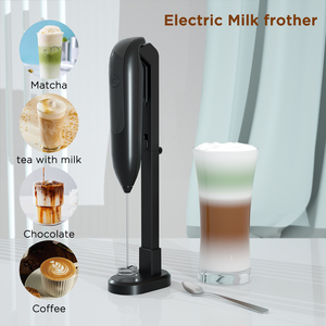 Mousseur à lait électrique portatif écologique 2023, fonctionnant sur piles, pour café et latte – En stock - Product Image 3