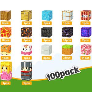 100 pièces OEM Magic Portal Tuiles magnétiques en plastique Blocs <span class=keywords><strong>de</strong></span> <span class=keywords><strong>construction</strong></span> sensoriels STEM Ensembles emballés pour adolescents et adultes Certifié ASTM - Product Image 5