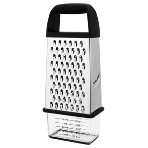 Râpe à fromage de cuisine portable à 4 côtés râpe à fromage en acier inoxydable avec boîte conteneur - Product Image 1
