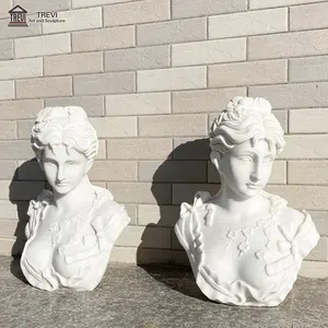Hand geschnitzte weiße männliche Torso Marmor Stein nackte Jungen Büste Statuen Kunst Skulpturen