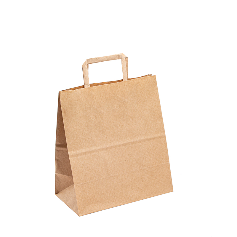 Custom White Brown Kraft Craft Bolsas De Papel Shopping Take Away Paper Bag with Your Own logo
