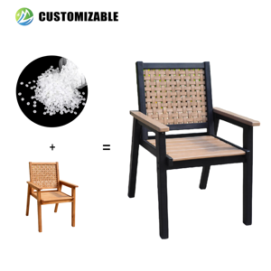 Mesa y Sillas de Exterior MEISEN Modernas y Minimalistas de HDPE, Impermeables, Resistentes a los Rayos UV, Ecológicas, para Comedor, Jardín, Dormitorio, Sala de Estar, <span class=keywords><strong>Hotel</strong></span> - Product Image 1