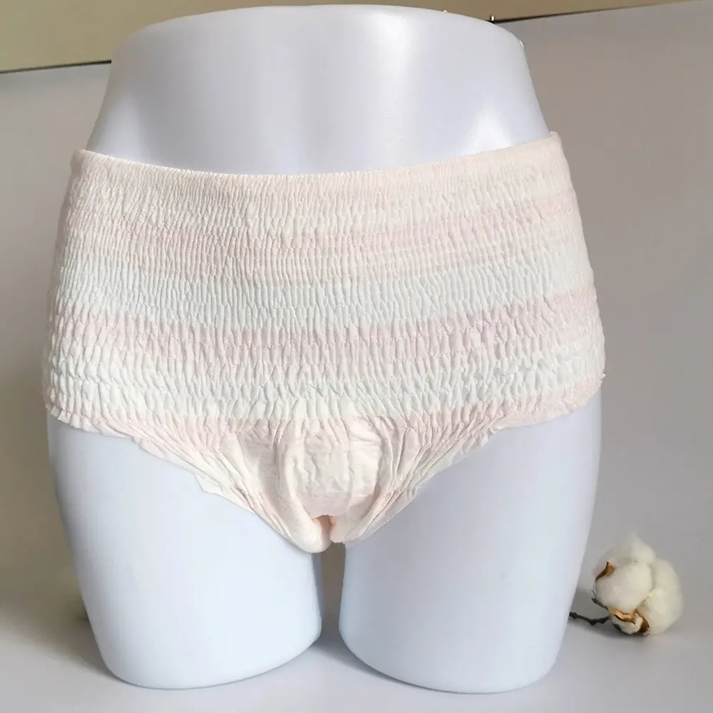 Mulheres vestindo senhoras calcinha fraldas underwear feminino tipo descartável absorventes higiênicos calças senhora com período menstrual pad
