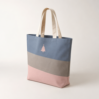 Sac en toile de Noël en coton léger, personnalisable, avec motif étoile givrée, pour le marché et la promotion, disponible en stock et personnalisable