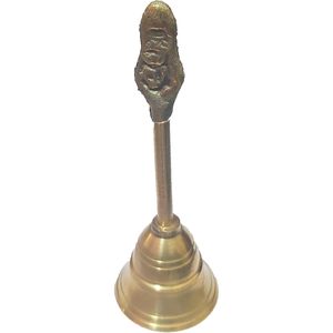 Handheld Brass Jingle Bell Colorful Indian Ghanti Hand-Bell for Home Office Wedding Decor Christmas <b>Mandir</b> Pooja Items Diwali - Product Image 2