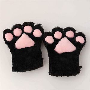 Adult Palm Gloves <b>Cat</b> Props <b>Plush</b> Cartoon Gloves <b>Cat</b> Claw One Size Winter Game Anime Accessories Gloves - Product Image 3