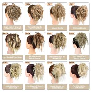 HMD Chignon désordonné, pièce de cheveux, extension de cheveux, queue de cheval avec élastique, extensions de chignon, postiche en cheveux synthétiques - Product Image 4