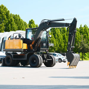 Free Nipping Graafmachine Wielen Hydraulische Grote Digger Zware Graafmachine Rubber Wiel Duurzame Graafmachine Met Wielen Te Koop - Product Image 2