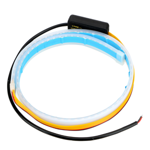 Ultra-thin <strong>Daytime</strong> <strong>Running</strong> Light 11.8/17.7/23.6 Inch 12V LED Scan Starting Car Hood Decorative <strong>Lamp</strong> <strong>Auto</strong> Atmospere <strong>Lamp</strong> All In1 - Product Image 1