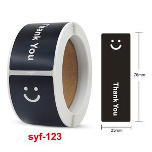 Custom Rectangular <b>Vinyl</b> Waterproof Foil Stamped Seal <b>Sticker</b> Thank You Gift Label for Homemade Packaging and Promotional Gifts - Product Image 3