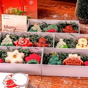 RTS Christmas Scented <b>Candle</b> <b>Gift</b> <b>Set</b> Natural Soy Wax 3 Pcs Reindeer Christmas Tree Santa Claus Shape <b>Candle</b> <b>Set</b> Home Decoration - Product Image 2