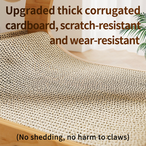 Tiragraffi per Gatti in Cartone Ondulato per Proteggere i Mobili con Palline Giocattolo - Product Image 2