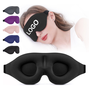 Masque de sommeil 3D anti-lumière <span class=keywords><strong>pour</strong></span> femme, cadeau promotionnel, voyage en extérieur, polyester respirant, avec logo personnalisé - Product Image 1