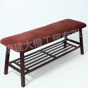 Custom Made Bamboo Shoe Changing <b>Stool</b> With Plush Cushion Home Storage Living Room <b>Bedroom</b> Adult Use - Product Image 5