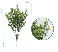 Vente en gros de plantes artificielles vertes bouquet de fougères persanes feuilles d'eucalyptus faux plant vert buisson