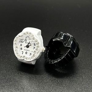 Montres à anneaux de luxe mécaniques en acier inoxydable avec cadran en cristal et strass, édition limitée, montre de doigt pour hommes et femmes - Product Image 2