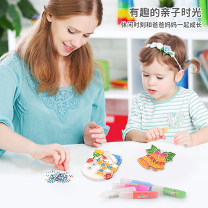 彩色DIY圣诞系列圣诞老人教育绘画玩具套装儿童水彩笔-KSF品牌纸质材料 - Product Image 3