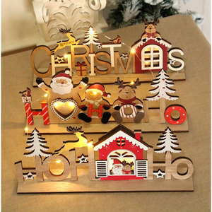 Lettre lumineuse en bois gravée au laser DIY pour décorations et ornements de Noël. - Product Image 2