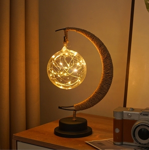 Đèn Mặt Trăng Mê Hoặc Chạy Bằng Pin Đèn Ngủ <span class=keywords><strong>3d</strong></span> Eid Ramadan Hình Lưỡi Liềm Đèn Mặt Trăng Bóng Mây Dây Đồng Để Trang Trí Phòng - Product Image 1
