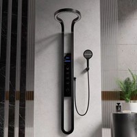 Ensemble de douche mural multifonctionnel à cascade de grande taille pour la maison allemande, pressurisé, jet de pluie doux, cuivre céramique pour villas