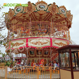 Exquisite 38-seat Double-layer Carousel Ride With Beautiful Led Lighting For Kids Family <b>Entertainment</b> For Sale - Product Image 6