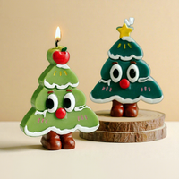 Bougie de Noël en Gros, Cire de Soja Parfumée, Aromathérapie, Dessin Animé Mignon, Faite à la Main, Créative, Esthétique, Décoration Maison, Cadeau de Fête