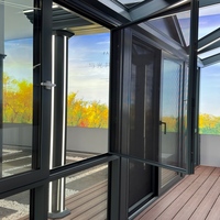 Ventana Corredera Lateral para Balcón Pequeño, Ahorra Espacio, Sin Apertura Interior, para Cocina