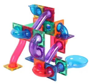 92 шт. abs многоцветный mntl Магнитный куб Пластиковые Магнитные плитки трубы Магнитный marble run «Лабиринт мяч запуска набор компонентов для трека мрамор игрушка