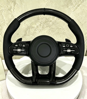 Volante de Cuero Genuino de Alta Calidad con Bloques de Color para Mercedes W204 S204 C204 W212 W212 C207 A207 X204 W218