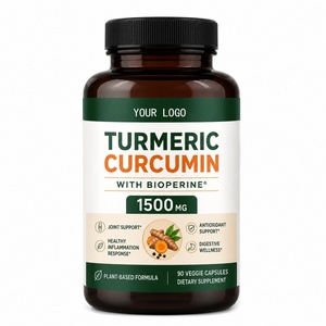 <b>Organic</b> <b>Turmeric</b> Curcumin Extract <b>Capsules</b> for Joints & Heart Health Energy Support Adult Use Gluten-Free 90 <b>Capsules</b> - Product Image 1