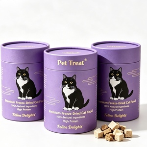 Tube en carton ondulé écologique personnalisé, qualité alimentaire, scellé, résistant à l'humidité, emballage cylindrique pour aliments lyophilisés pour chats - Product Image 4