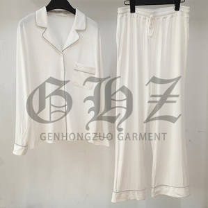 Pigiami lunghi in bambù morbido e traspirante da <span class=keywords><strong>donna</strong></span> con coulisse <span class=keywords><strong>viscosa</strong></span> Rayon da <span class=keywords><strong>donna</strong></span> pigiami da notte da <span class=keywords><strong>donna</strong></span> - Product Image 3