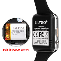 LILYGO T Watch S3 Lora Meshtastic Tracker ESP32-S3 WIFI BLE LoRa Node Répéteur Capteur BMA423 avec Micro Haut-parleur Programmable