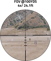 CVLIFE JackalHowl Lunette Optique Compacte 4x32 Réticule BDC Étanche Laser Point Rouge Optimale Chasse Moyenne Longue Portée 500 Yards