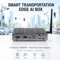 Boîtier informatique IA RV1126 2 TOPS NPU Quad Cortex A7 Edge AI pour la surveillance intelligente du trafic, 4 canaux 1080P30, double Ethernet, 4G LTE, WiFi 6E