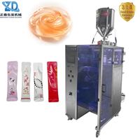 Máquina de envasado servo de forma vertical recíproca para sellado de líquidos y pastas, para gelatina, jarabe saludable, con aislamiento térmico y apta para uso alimentario.