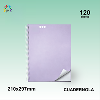 Cahier scolaire personnalisable à spirale avec motif et logo personnalisés