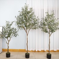 Высококачественное искусственное оливковое дерево в горшке 1,2 м/1,8 м/2,1 м - реалистичная имитация с эффектом натурального прикосновения