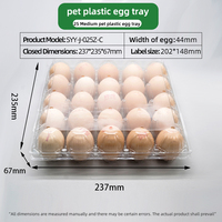 Barquette à œufs en plastique PET haute transparence, qualité alimentaire, empilable, antichoc, incassable, emballage d'œufs personnalisé ODM imprimé