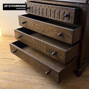 Table de toilette de luxe haut de gamme en <span class=keywords><strong>bois</strong></span> massif écologique, style antique, avec 4 tiroirs et 5+ armoires de rangement pour salon - Product Image 6