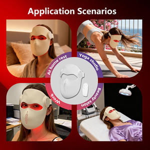 Маска для лица ILUXRED с 72 светодиодами, 5D-терапия красным светом, новая силиконовая беспроводная маска для светотерапии - Product Image 6