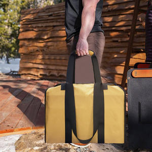 Sac fourre-tout en toile à grande capacité à double usage, solution de stockage de bois de chauffage portable pour le camping et l'exploitation forestière - Product Image 5
